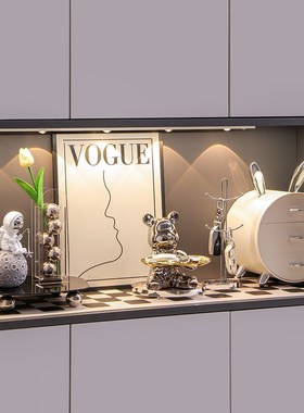 入户玄关装饰摆件进门口鞋柜钥匙收纳家居客M厅电视柜高档软装饰