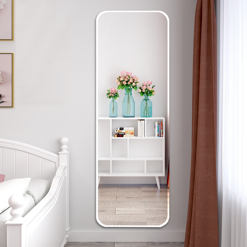 全身穿衣镜子贴墙自粘家用壁挂可粘贴学I生宿舍寝室贴片挂墙大试