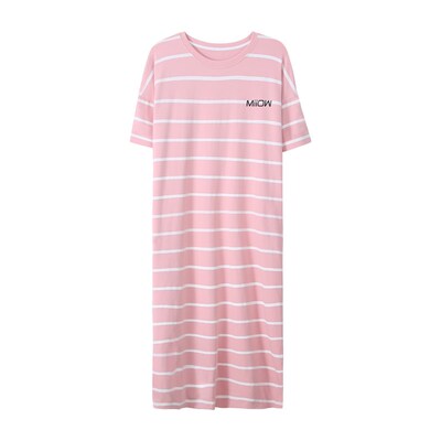 睡裙夏季b女款2024新款纯棉短袖春款睡袍到脚踝长裙超长款春夏睡