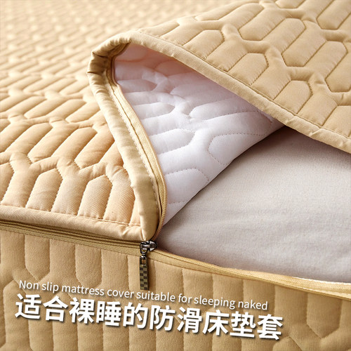 2023新款床罩夹棉床笠六面全包席梦思床垫保P护罩套拉链款防滑床