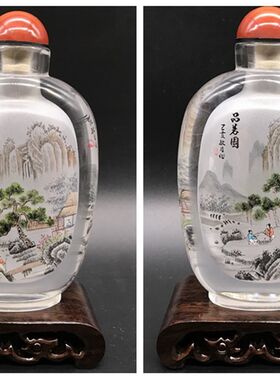 衡水特产内画鼻烟壶创意特色纯手工水晶工艺S礼品摆件收藏外事