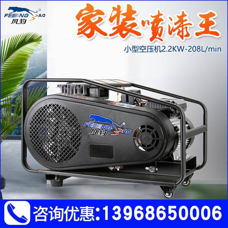 风豹空压机0.28喷漆王打气泵木工家用家装王2.2KW小型空气压缩机