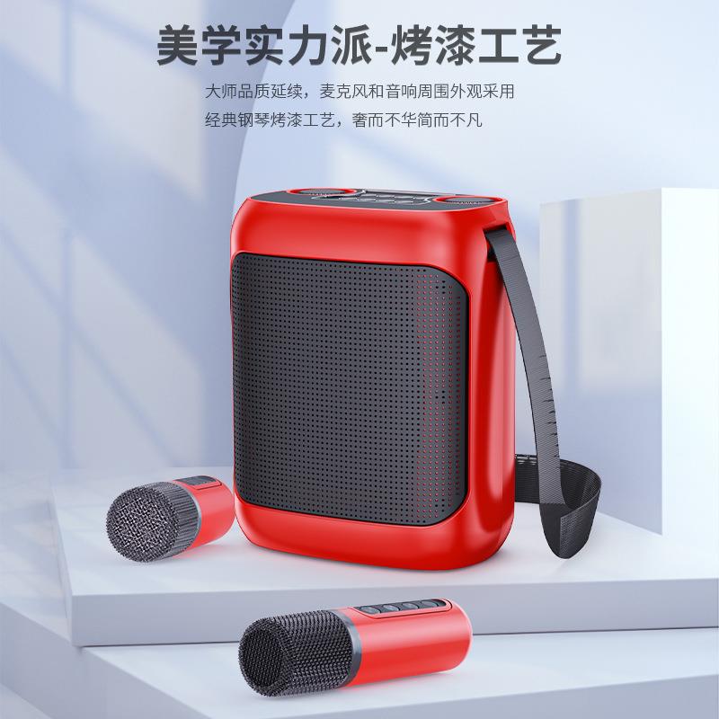 YS-220户外音箱k歌卡拉ok机家用广场舞话筒有背带的K歌音箱