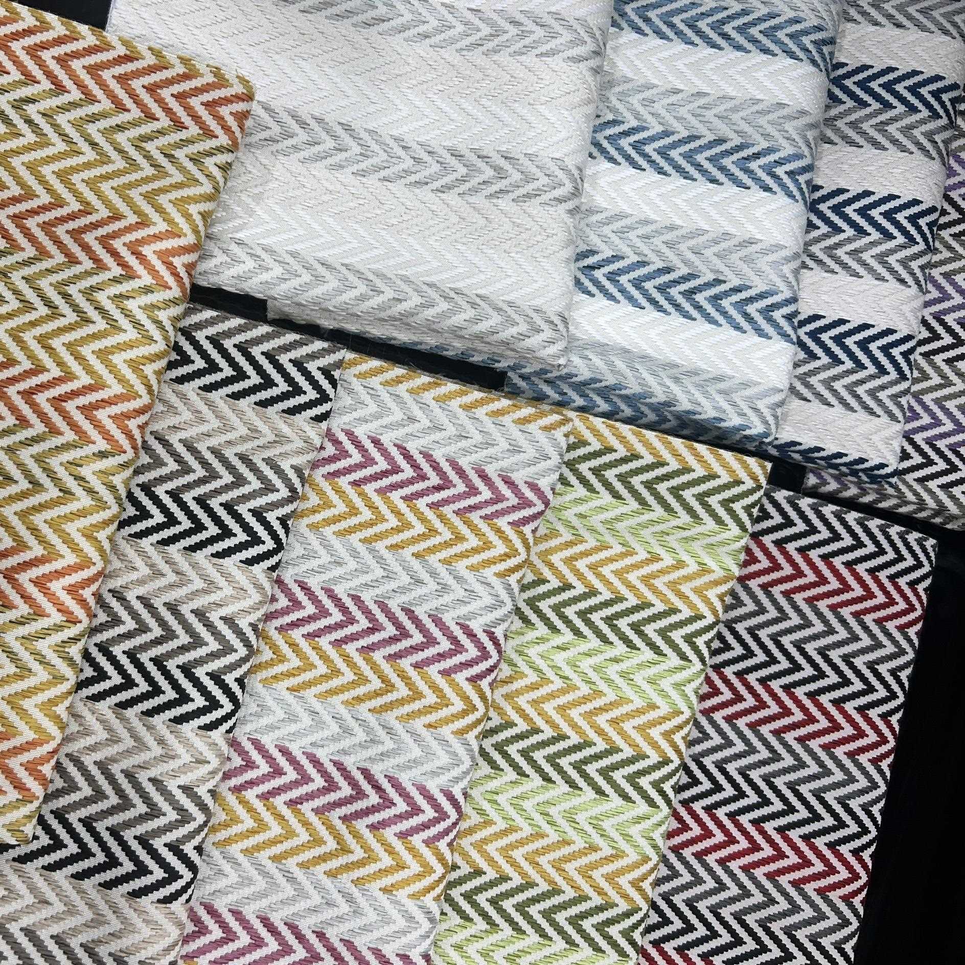 门幅140cm人字纹彩色横条沙发布抱枕布软装面料民宿名族风窗帘布