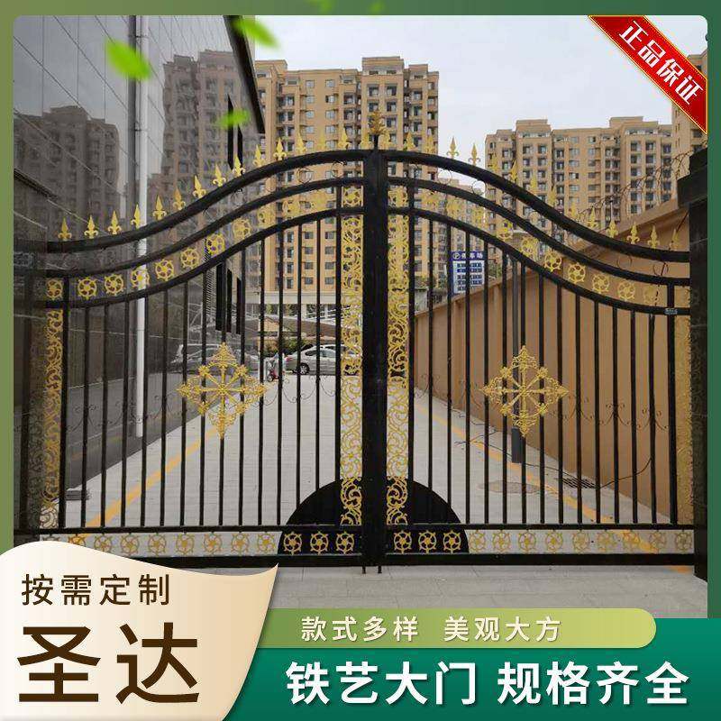供应铁艺大门庭院别墅花园铁艺大门铁艺雕花大门规格齐全