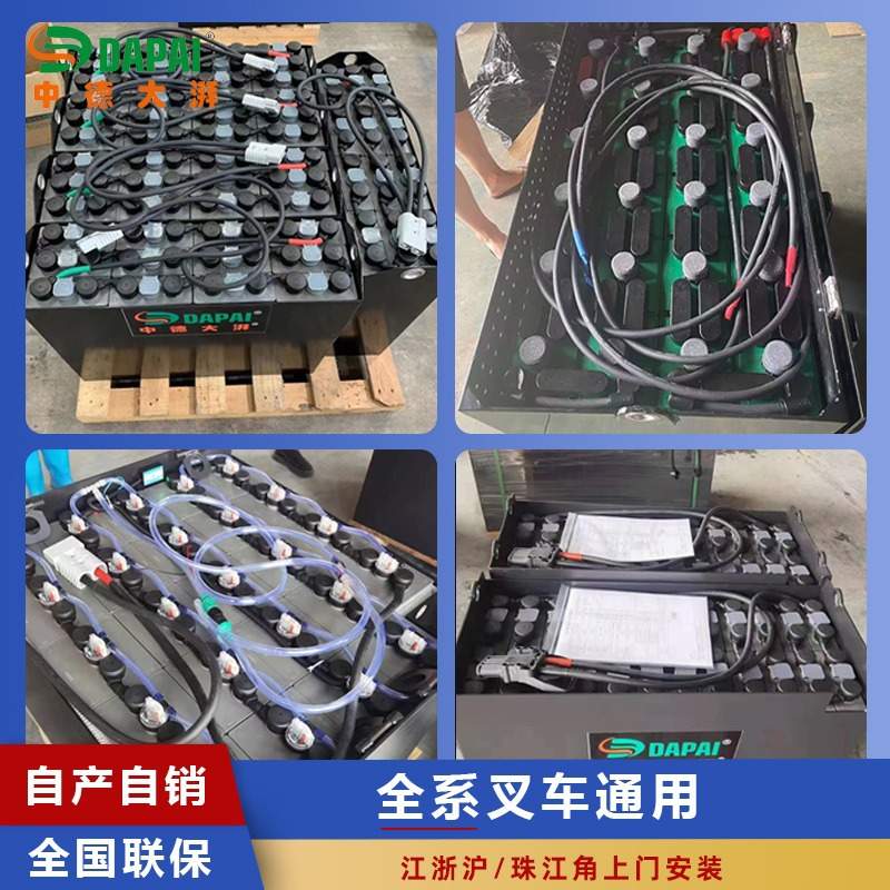 中德大湃叉车电瓶蓄电池组24v48v80v合力电动叉车电池铅酸蓄电池
