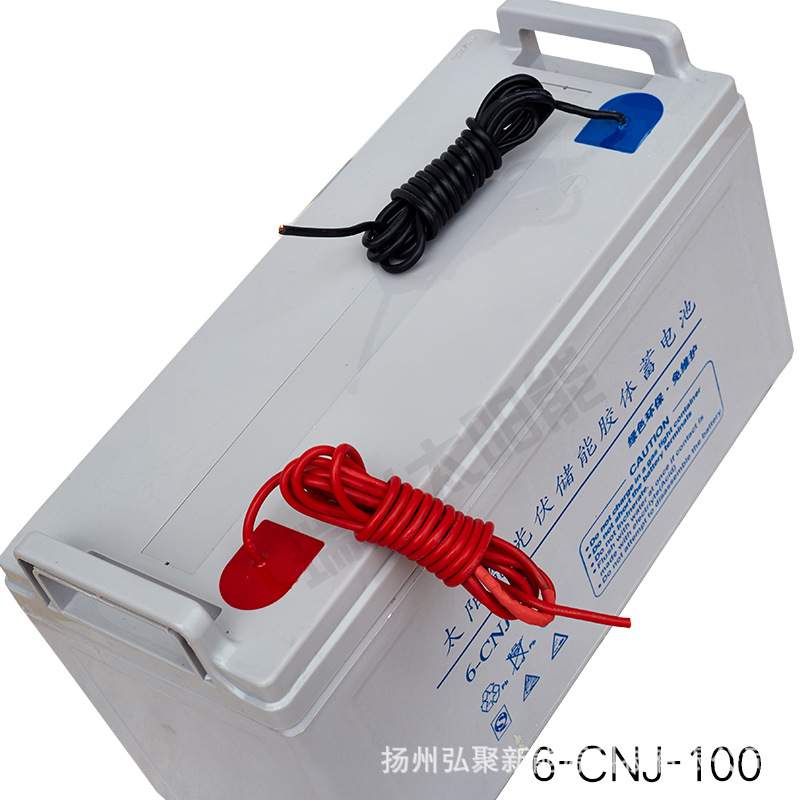 弘聚新款太阳能路灯胶体蓄电池12v100AH防水胶体光伏蓄电池
