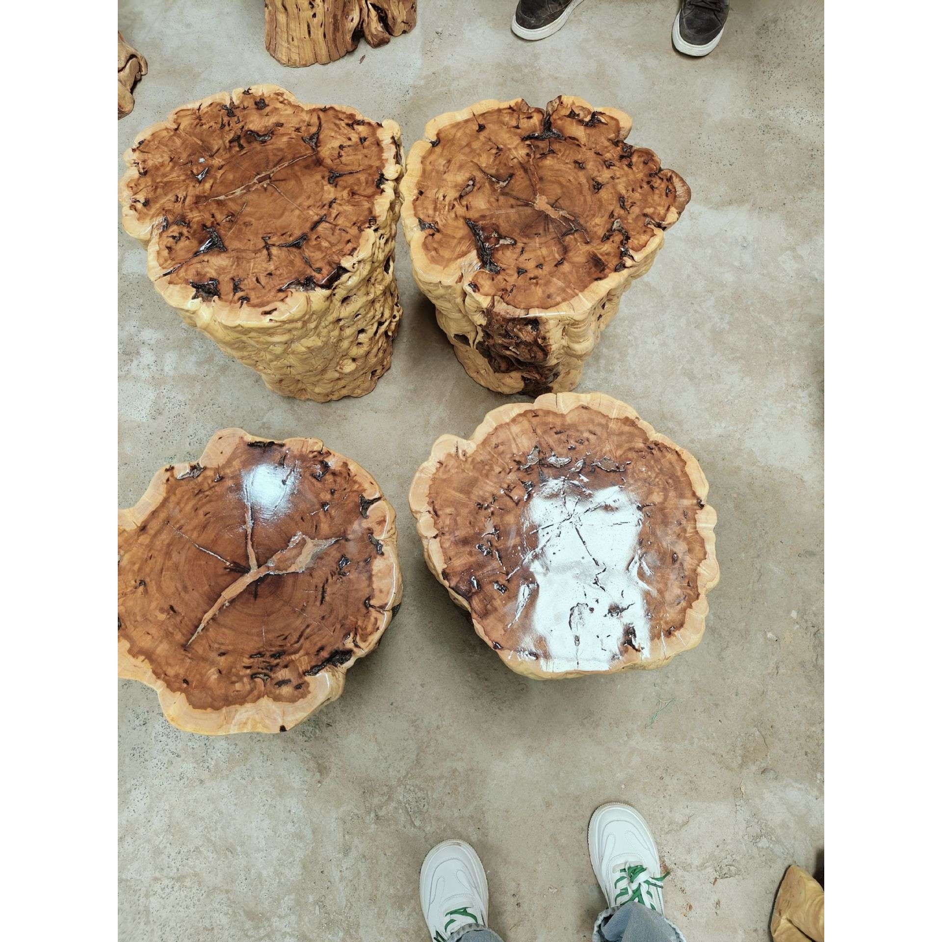 枣木墩原木树墩根雕凳子木桩花架底座枣木墩子自然留疤木凳子