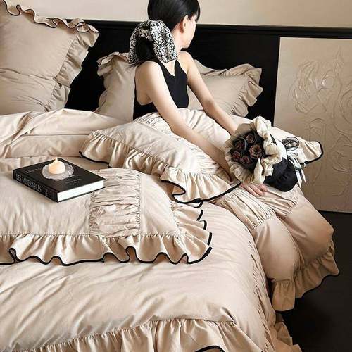 |枫糖奶咖|韩式简约清新全棉磨毛秋冬保暖加厚四件套床品