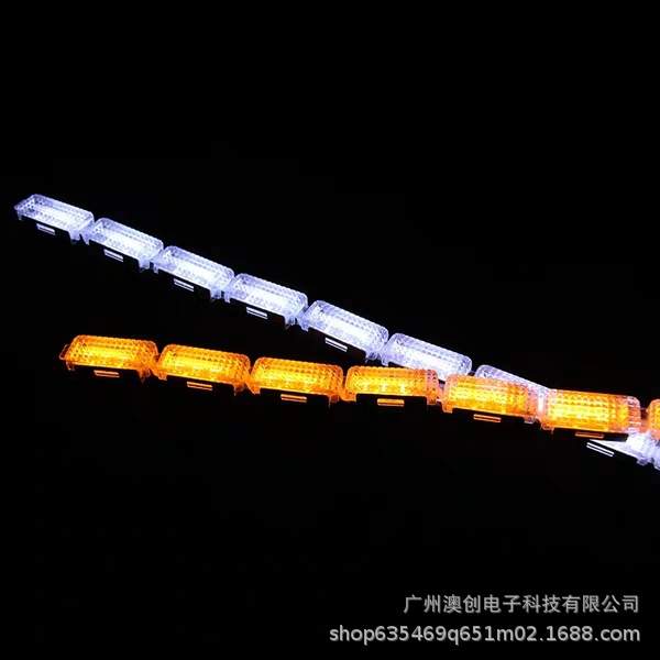 APPLED扫描钻石款流光泪眼水晶灯条转向跑马日行灯高亮眉灯行车灯