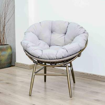 [纯手工]编藤躺椅休闲轻奢家居户外庭院榻榻米垫子阳台装饰座椅