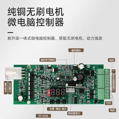 专用主板控制电路板平开门机闭门器配件含螺丝接口连接器电动