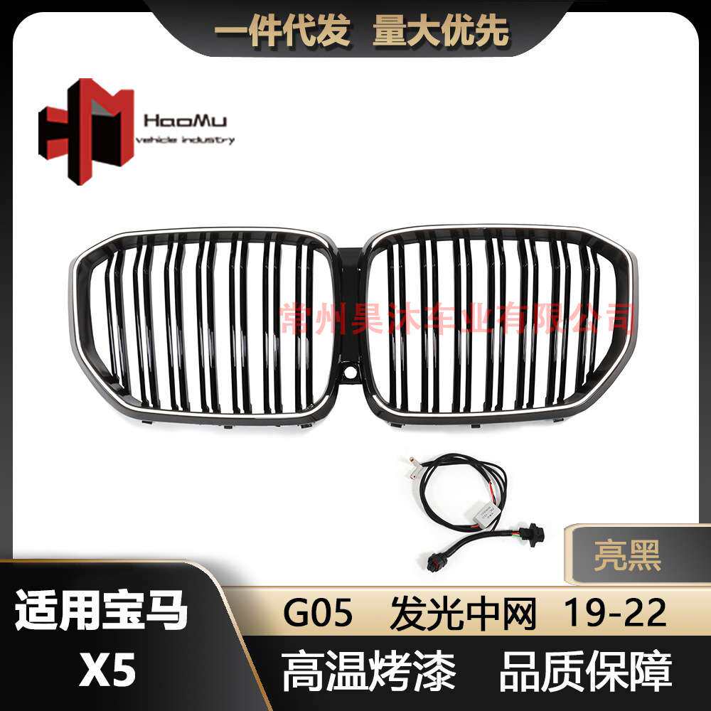 适用于宝马X5 G05双线发光中网19-22进气格栅图片