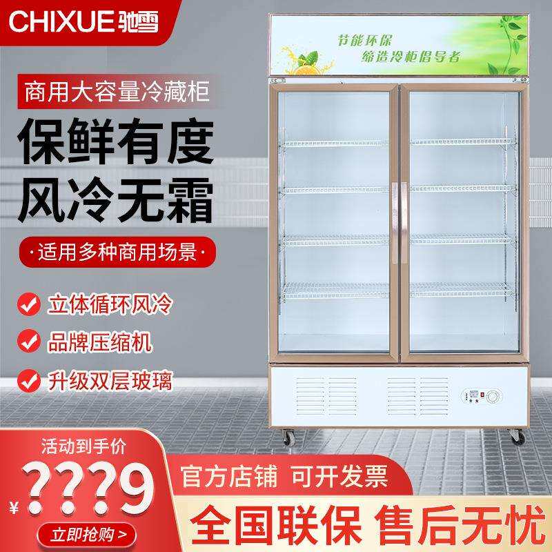 冷藏展示柜大容量饮料柜商用保鲜柜玻璃门立式啤酒饭店超市冰柜