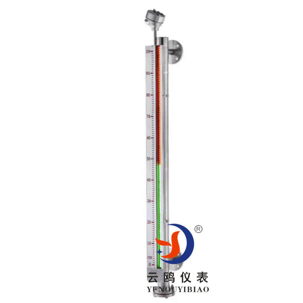 磁性翻板液位计真空夹套型不锈钢衬PP侧装磁翻板液位计图片