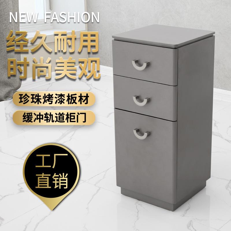 理发店工具柜发廊专用美发店工具车原木烤漆理发柜抽屉款剪发柜子