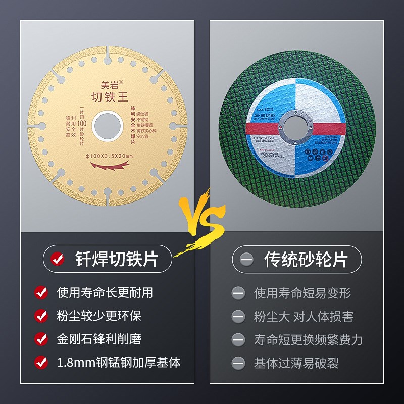 角磨机切割片切铁王不锈钢金属合金切铁锯K片角铁U金刚石砂轮切割