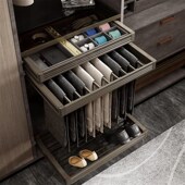 抽 裤 衣柜拉篮裤 架伸缩滑轨衣帽间收纳首饰盒抽屉多功能内置抽拉式