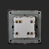 超薄不锈钢墙壁开关插座二位双联双开双联2二开双控开关家用86型