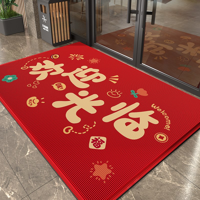 定制入户门地垫台阶垫s子防滑垫户外公司酒店门口地垫红色地毯