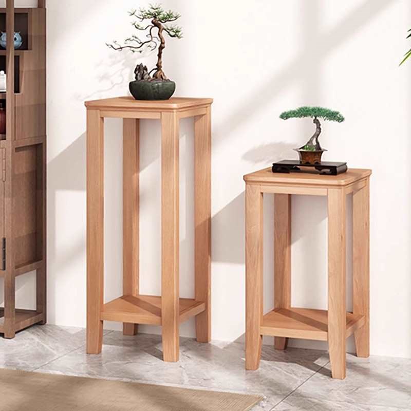 客厅摆件展示架阳台o实木花架中式电视柜旁家用花架子落地式置物