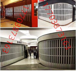 弧形推拉折叠门厨房吊轨道推拉门pvc卧室家用简易卫生间隔断转角