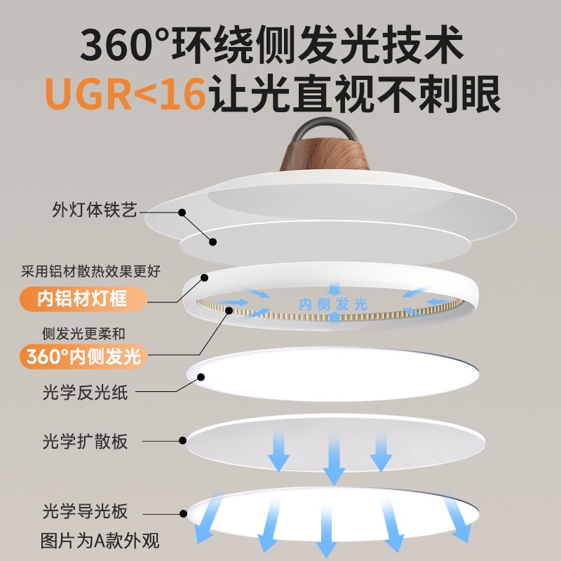 复古摇臂餐厅吊灯vintage中古C岛台吊灯可移位ph5渔夫帽灯具