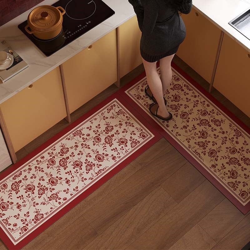 黛芙妮法式氛围感喜庆厨房地垫L形防污耐脏吸水防油易打理硅藻泥,居家布艺,厨房地垫,淘宝优惠券,粉丝福利购,淘宝优惠卷