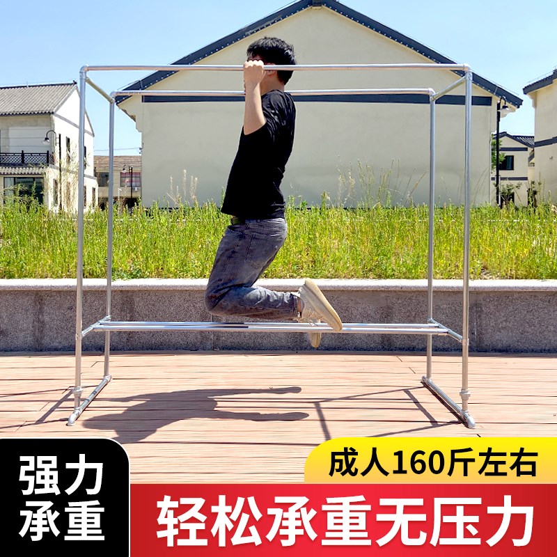 钢管晾衣架e落地双杆简易水管户外室外防风阳台镀锌不锈钢管晒被