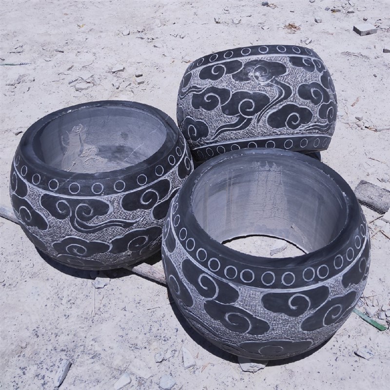 石柱墩青石墩子底座木p柱脚实心柱顶雕刻石磉仿古空心柱子皮柱础