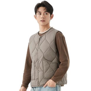 羽绒服内胆马甲背心保暖内衣青年装 无袖 坎肩轻薄马夹 短款 中年男士