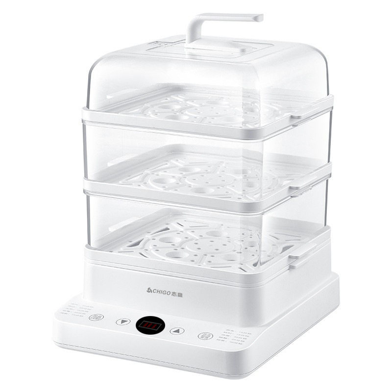 志高电蒸锅家用多功能触摸电蒸锅24L可视盖盖子大容量电蒸锅