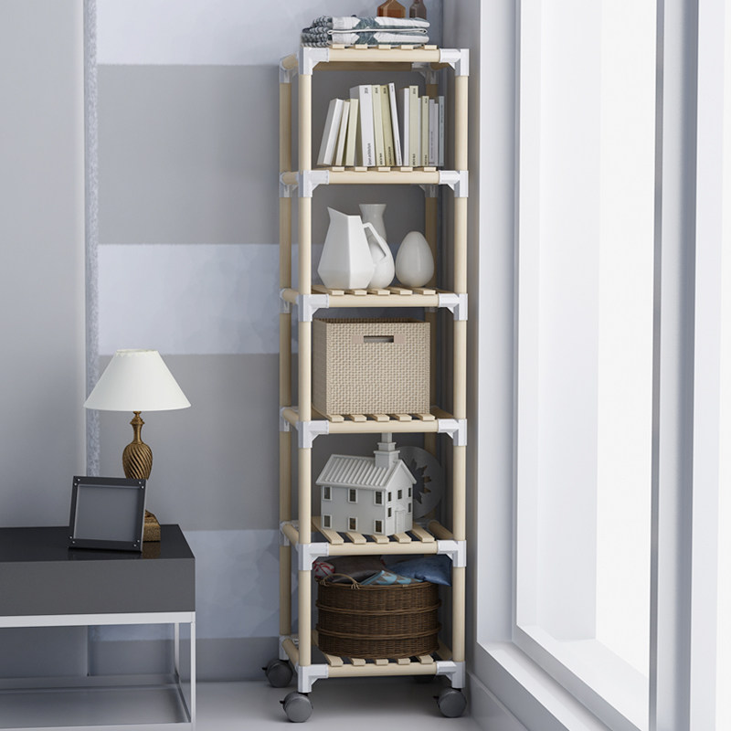 简易实木书架客厅阳台置物架学生多层收纳架多功能落地储物架书柜,住宅家具,书架,淘宝优惠券,粉丝福利购,淘宝优惠卷