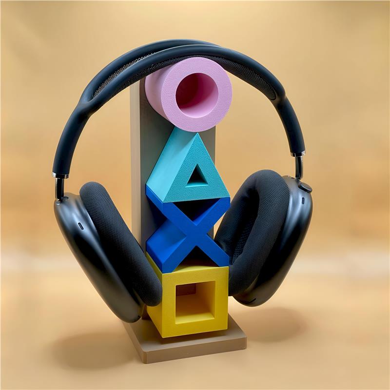 头戴式耳机支架通用索尼PlayStation创意氛围灯桌面电脑旁悬挂架托架创意蓝牙电脑耳麦收纳架蓝牙耳机展示架