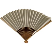 中国风文玩折叠扇子古典折扇9 5寸水磨玉竹古琴方翻轮扇骨工艺扇