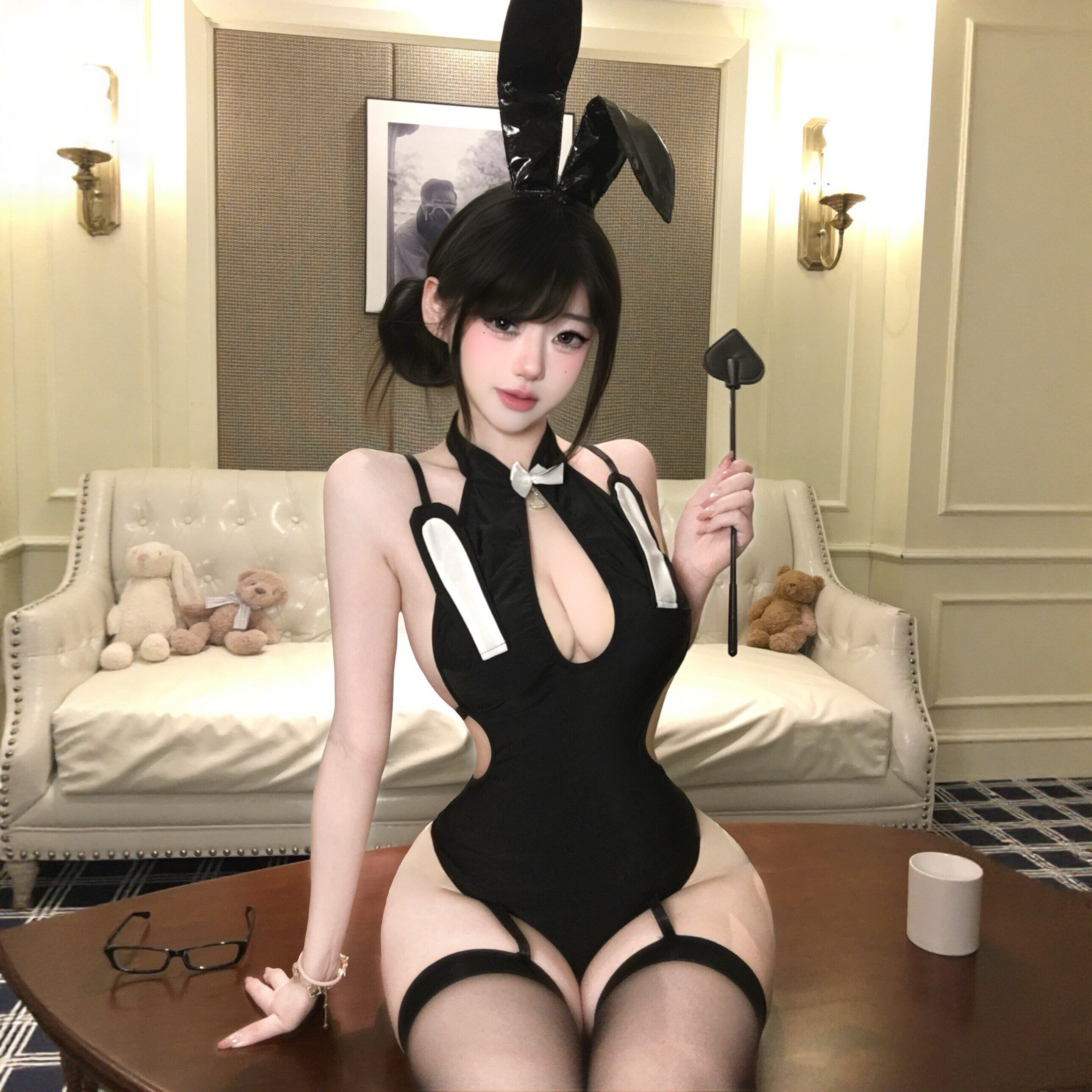 性感兔女郎角色扮演cos制服纯欲套装房事调情诱惑qqny女仆连体衣