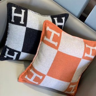 【奢华版】h抱枕客厅沙发靠垫套汽车办公室护腰靠h家枕头条纹靠枕
