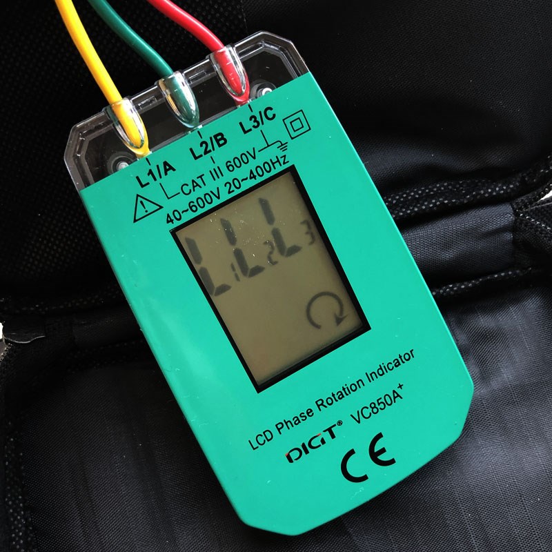 VC850A+数显相序表相位表三相交流电相序计相R位检测仪相序测试仪
