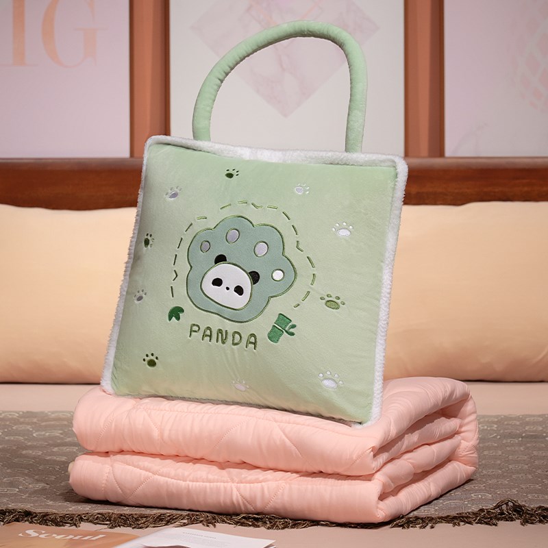 抱枕被子两用毯子二合一车用空y调被车载汽车折叠被办公室午休靠