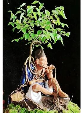 石湾济公陶瓷摆件济颠和尚点石成金怀旧复古风中式活佛供奉装饰品