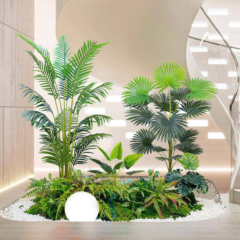 仿真绿内植造景室楼梯阳台景布置网红SDI装饰组合观热下带仿生假