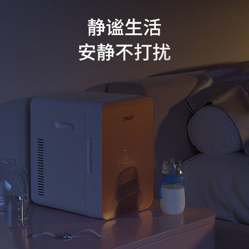 SAST车载迷你小冰箱迷你宿舍出租房小型母乳单人用冷藏箱车家两用