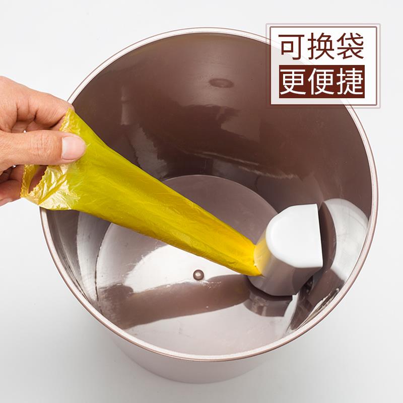 6B76卫生间垃圾桶家用客厅卧室厨房有盖垃圾纸篓大号厕所垃圾筒摇