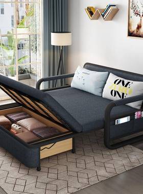 发折叠功小能物多功能两ZG-60188用米单人1折可叠沙发床客厅5储沙