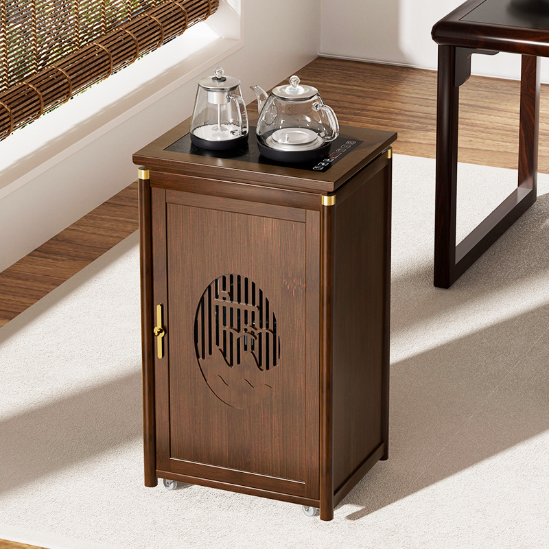 移动茶水柜家用客厅小型茶吧机茶台沙发旁边几烧水壶一体茶桌边柜