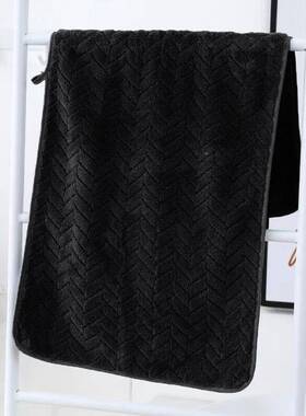 毛巾8套加黑色8件大尺寸件瑚绒黑色毛巾浴巾M方巾套装T珊EU