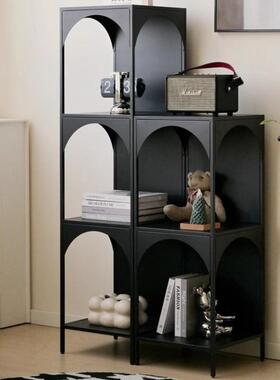奶油风OIF创意铁艺客厅展落置物书架角落书地柜杂物收纳架陈列架