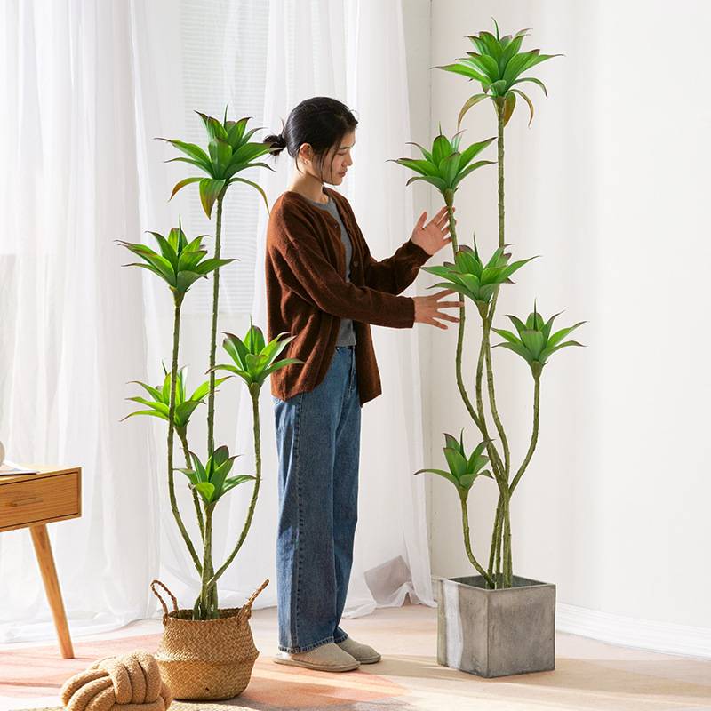仿真绿植睡莲卧室阳台客厅室内装饰落地假盆栽植物摆件树高仿真