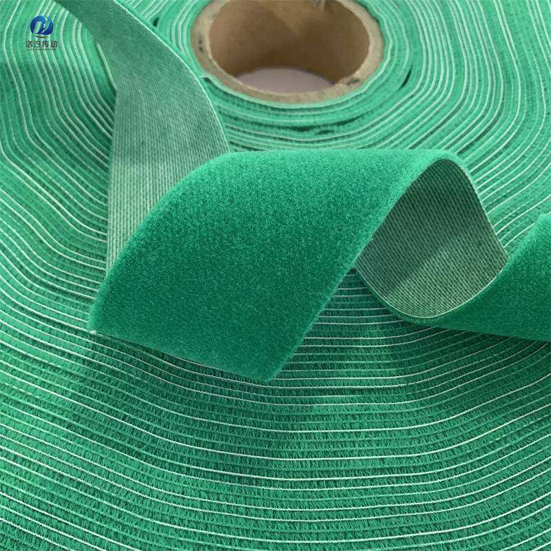 羊毛72绿绒包打辊带自粘背胶辊绿绒不掉毛绿绒布糙面带筒防滑卷绒