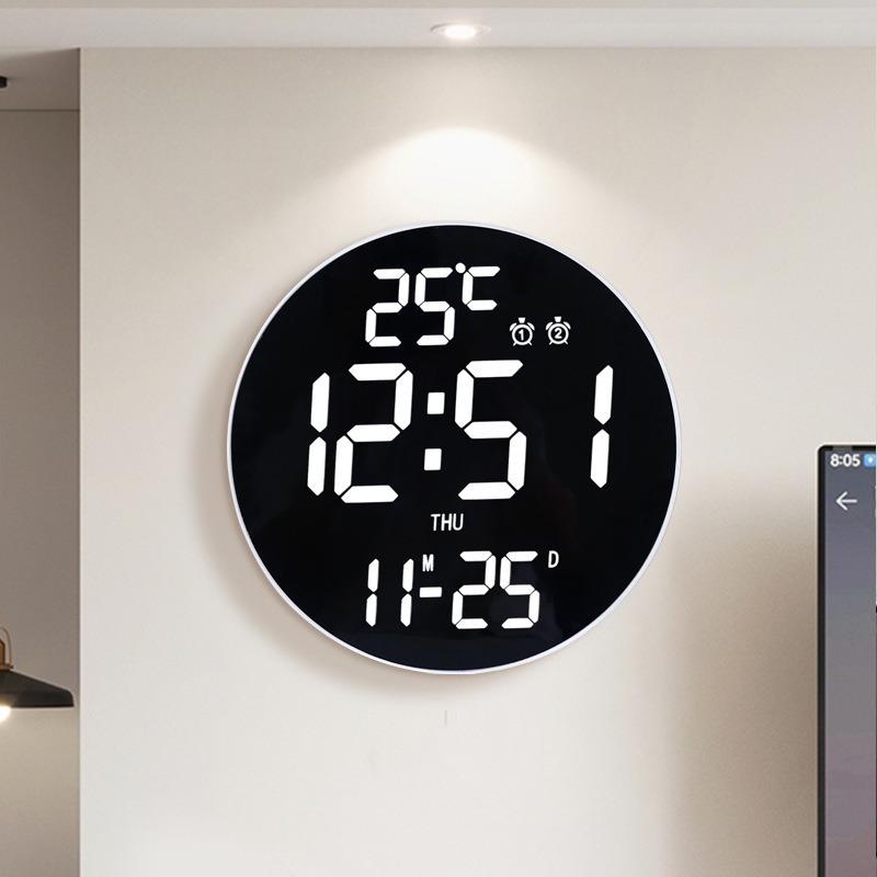 9107能热数字钟电子时钟计挂销时器多功万年历台钟智能遥控钟